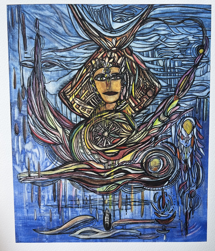 Egyptian Goddess
Original painting sold 
Now available velvet watercolour paper prints or on canvas. please inquire for details